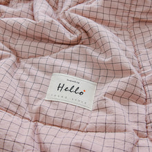 Load image into Gallery viewer, PuTwo薄款全棉水洗棉夏季空调被C款(1被子+2枕套) 小格 200*150cm