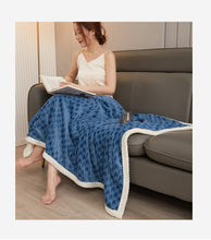 Load image into Gallery viewer, PuTwo多功能披肩毛毯(含珍珠别针) 100*150cm