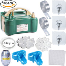 Cargar imagen en el visor de la galería, LuluPlus Balloon Pump, 220V-240V 600W Electric Balloon Pump, Balloon Pump Electric, Electric Balloon Inflator, Portable Balloon Inflator, Dual Nozzle Balloon Air Pump, Air Pump for Balloon Garland