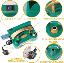 Cargar imagen en el visor de la galería, LuluPlus Balloon Pump, 220V-240V 600W Electric Balloon Pump, Balloon Pump Electric, Electric Balloon Inflator, Portable Balloon Inflator, Dual Nozzle Balloon Air Pump, Air Pump for Balloon Garland