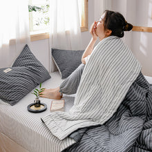 Carica l'immagine nel visualizzatore di Gallery, PuTwo薄款全棉水洗棉夏季空调被C款(1被子+2枕套)