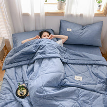 Carica l'immagine nel visualizzatore di Gallery, PuTwo薄款全棉水洗棉夏季空调被C款(1被子+2枕套)