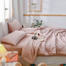 Carica l'immagine nel visualizzatore di Gallery, PuTwo薄款全棉水洗棉夏季空调被C款(1被子+2枕套)