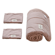 Carica l'immagine nel visualizzatore di Gallery, PuTwo薄款全棉水洗棉夏季空调被C款(1被子+2枕套)