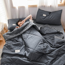 Carica l'immagine nel visualizzatore di Gallery, PuTwo薄款全棉水洗棉夏季空调被C款(1被子+2枕套)