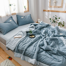 Carica l'immagine nel visualizzatore di Gallery, PuTwo薄款全棉水洗棉夏季空调被C款(1被子+2枕套)