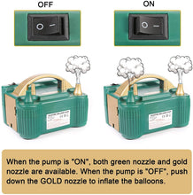 Cargar imagen en el visor de la galería, AMBA Balloon Pump, 220V-240V 600W Electric Balloon Pump, Balloon Pump Electric, Electric Balloon Inflator, Portable Balloon Inflator, Dual Nozzle Balloon Air Pump, Air Pump for Balloon Garland