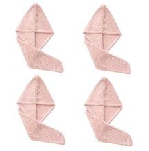 Laden Sie das Bild in den Galerie-Viewer, PuTwo素色单层干发浴帽 24*62cm 4条/包