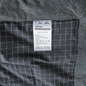PuTwo薄款全棉水洗棉夏季空调被C款（1被子+2枕套） 小格   200*150cm