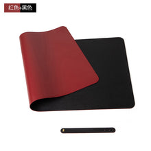 画像をギャラリービューアに読み込む, PuTwo双面皮革防水鼠标垫桌垫  红色+黑色
