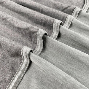 Putwo棉质双层冷感毛毯 灰色