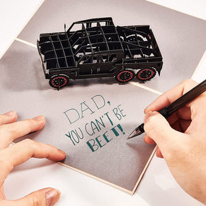 LuluPlus Fathers Day Cards, Pop Up Fathers Day Card, Fathers Day Card Grandad, Dad Fathers Day Card from Daughter, Happy Fathers Day Card from Son, Fathers Day Card for Husband, Daddy, Papa (Jeep)