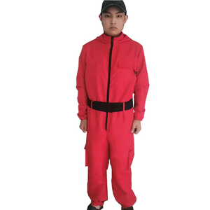 PuTwo万圣节角色扮演鱿鱼游戏红色连体外套