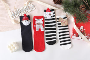 PuTwo 圣诞礼盒装女袜（内含4双）